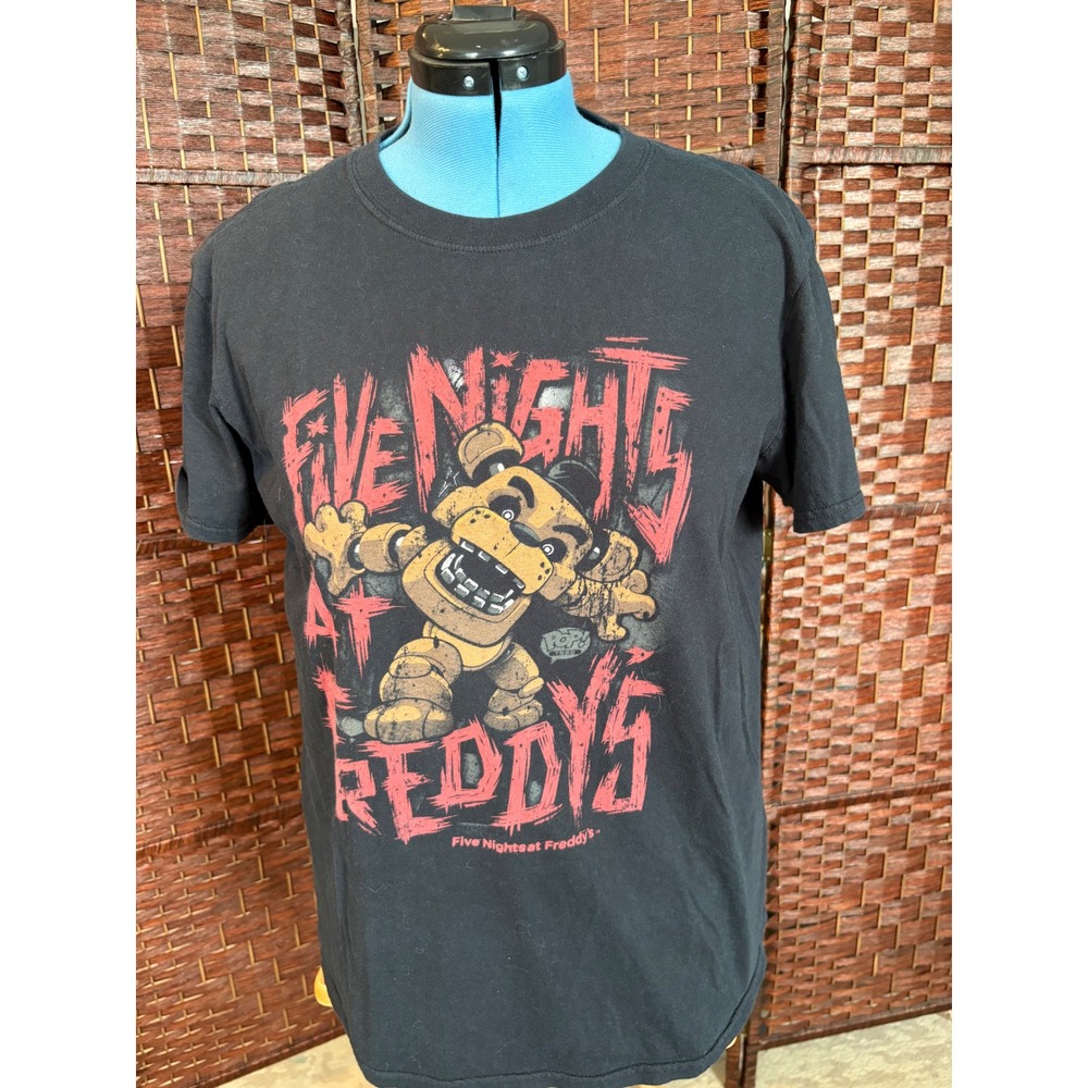 Funko Five Nights at Freddys Freddy Fazbear Black Graphic T-Shirt Mens Medium